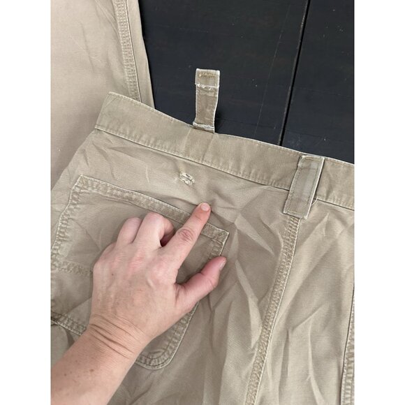 Carhartt Carpenter Pants Men's 38x30 Tan Original Dungaree Fit Beige B151 DKH - Picture 2 of 5